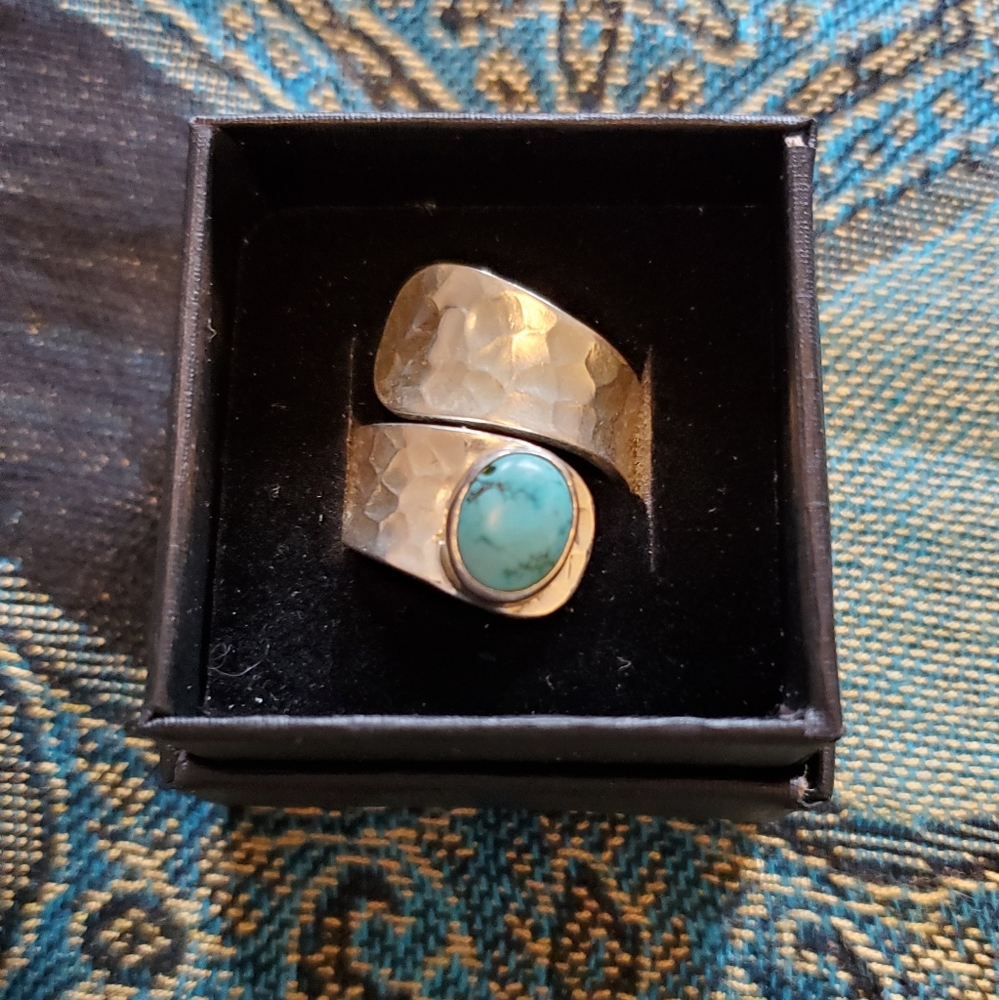 Turquoise spoon ring